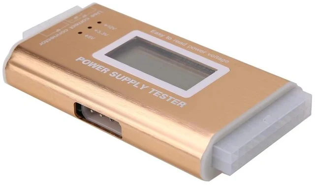 Alt view image 3 of 4 - ATX Power Supply Tester with LCD Display 4th Gen PSU Diagnostic Tool, Aluminum Alloy Housing, PC Power Supply Test Instrument for Desktop / Server - Gold