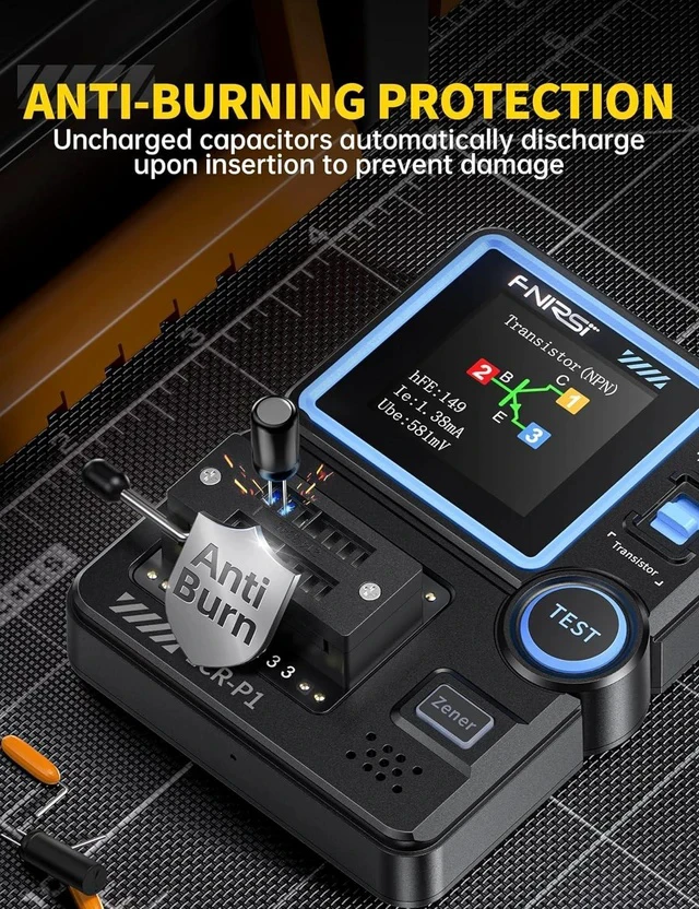 Alt view image 3 of 7 - LCR-P1 Transistor Tester, LCR Meter, Capacitor Tester, Auto Test