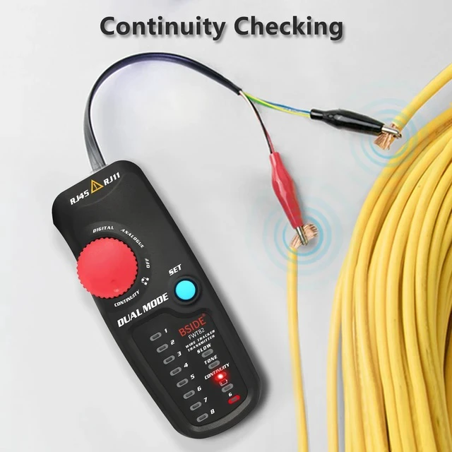 Alt view image 5 of 7 - FWT82 Dual-Mode Digital & Analog Network Cable Tracker RJ45/RJ11 Wire Tester, Anti-Interference, Line Finder & Continuity Tester for LAN/Telephone