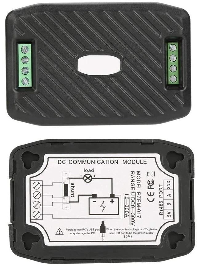 Alt view image 2 of 6 - RS485 ModbusRTU DC Power Meter | Precision Machined DC Energy Monitor Module for Voltage Current Consumption with 50A 100A 200A 300A Shunt (PZEM-017+50A)