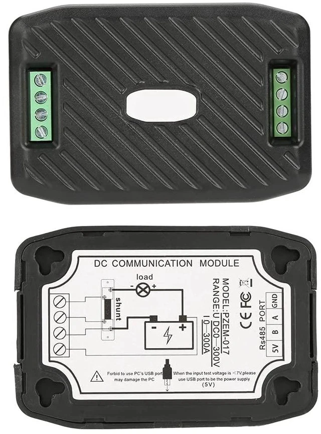 Alt view image 2 of 6 - RS485 ModbusRTU DC Power Meter | Precision Machined DC Energy Monitor Module for Voltage Current Consumption with 50A 100A 200A 300A Shunt (PZEM-017+100A)