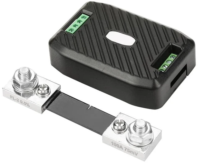 Alt view image 6 of 6 - RS485 ModbusRTU DC Power Meter | Precision Machined DC Energy Monitor Module for Voltage Current Consumption with 50A 100A 200A 300A Shunt (PZEM-017+100A)
