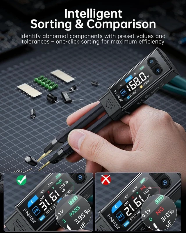 Alt view image 3 of 7 - LCR-ST2 100kHz LCR Meter Tweezer SMD Component Tester, ESR/Q/D//X