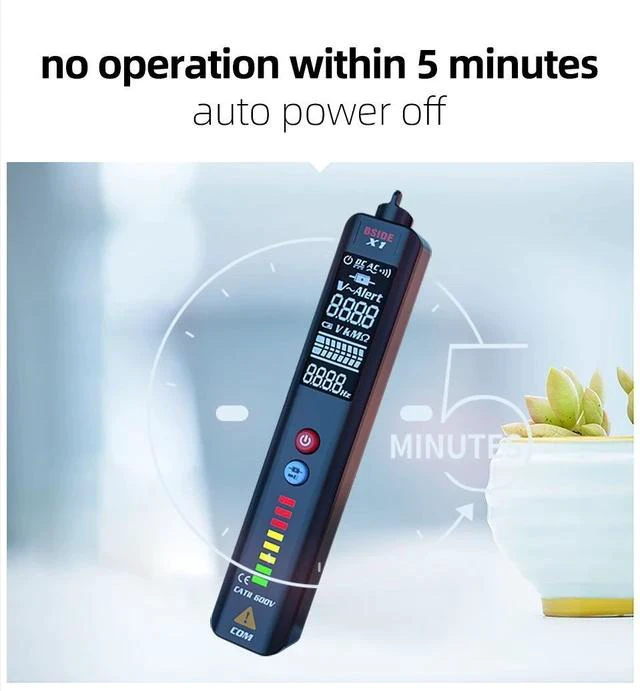 Alt view image 3 of 6 - X1A Smart Pen-Type Digital Multimeter Auto-Ranging Voltage/Resistance/Capacitance/Frequency Tester, NCV Non-Contact Detection, EBTN Display & Flashlight