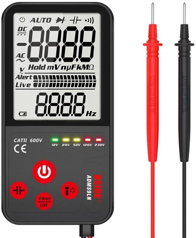 Main image of Large Screen Intelligent Auto-Ranging Digital Multimeter Ultra-Slim Design, Smart Identification Technology, True RMS & Non-Contact Voltage Detection - ADMS9LN