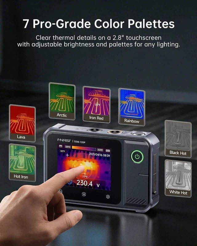 Alt view image 5 of 7 - TDM-120P 2-in-1 Thermal Imaging Multimeter, 120x90 IR, -4°F752°F