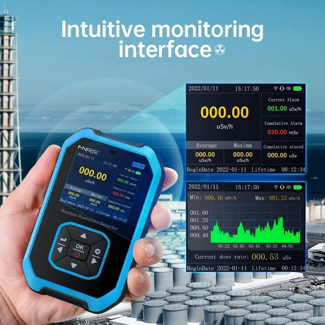 Alt view image 3 of 6 - GC-01 Geiger Counter Nuclear Radiation Detector,Curve Display