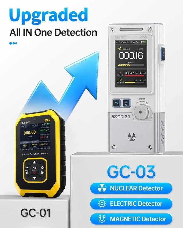 Alt view image 2 of 7 - GC-03 3-in-1 Geiger Counter Nuclear Electromagnetic Detector