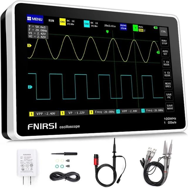 Main image of 1013D Plus 100MHz Oscilloscope, 2 Channel Oscilloscope 7" TFT Touch