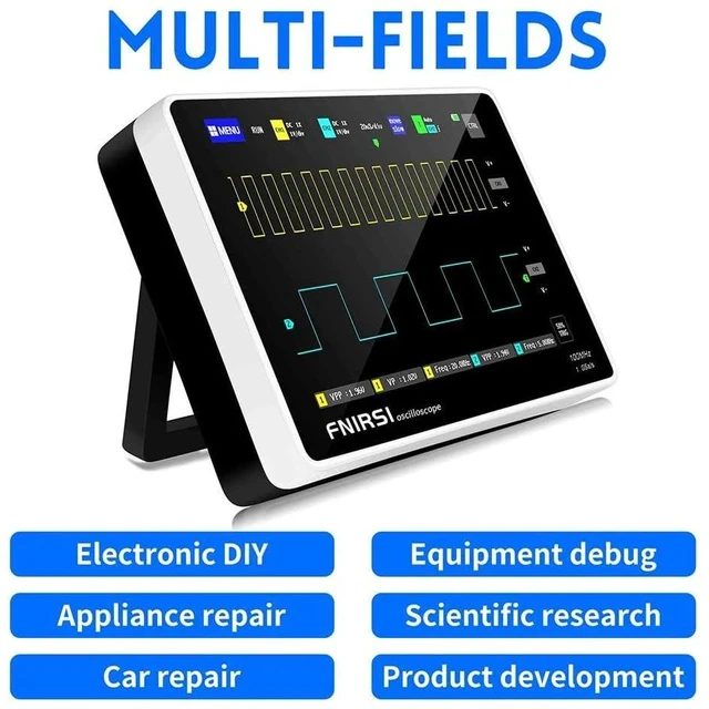 Alt view image 5 of 6 - 1013D Plus 100MHz Oscilloscope, 2 Channel Oscilloscope 7" TFT Touch