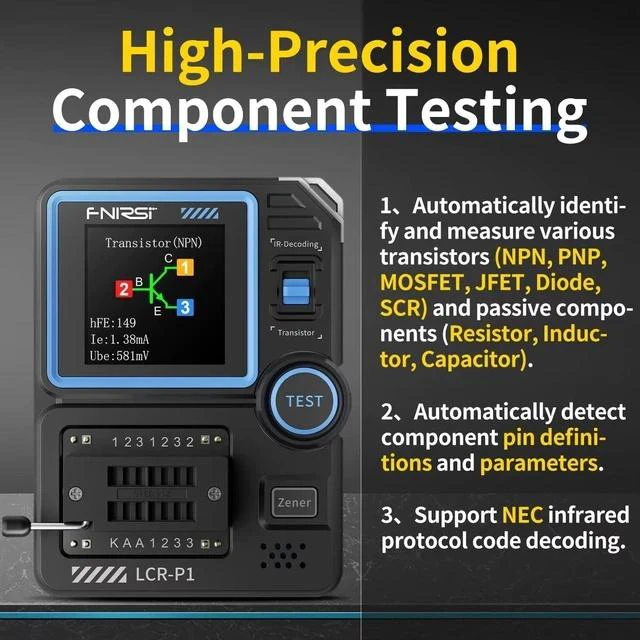 Alt view image 4 of 7 - Transistor Tester and 9999 Counts Multimeter