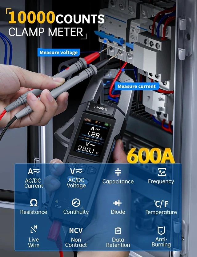 Alt view image 2 of 7 - 10000 Counts Clamp Meter and USB Tester