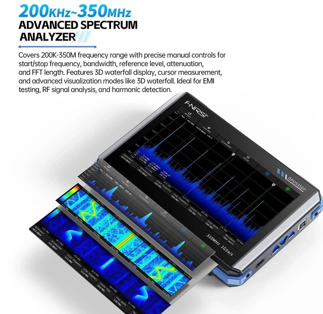 Alt view image 5 of 7 - DPOS350P 4-in-1 350MHz Digital Oscilloscope 2 Channel, 1 GSa/s