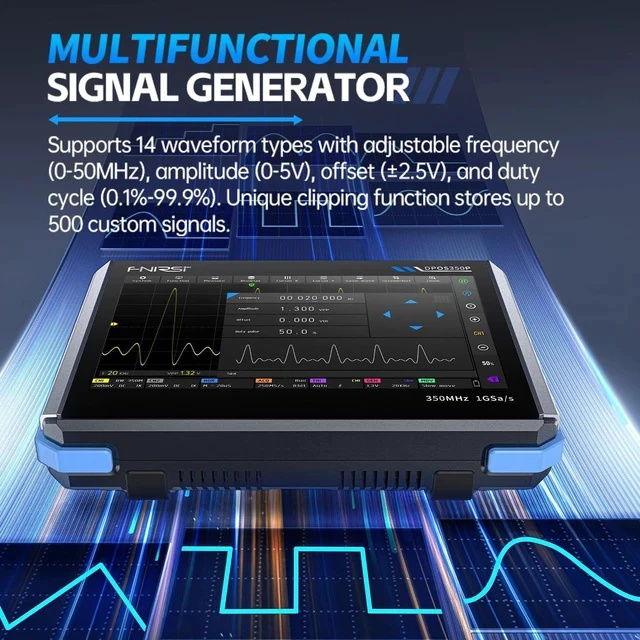 Alt view image 7 of 7 - DPOS350P 4-in-1 350MHz Digital Oscilloscope 2 Channel, 1 GSa/s