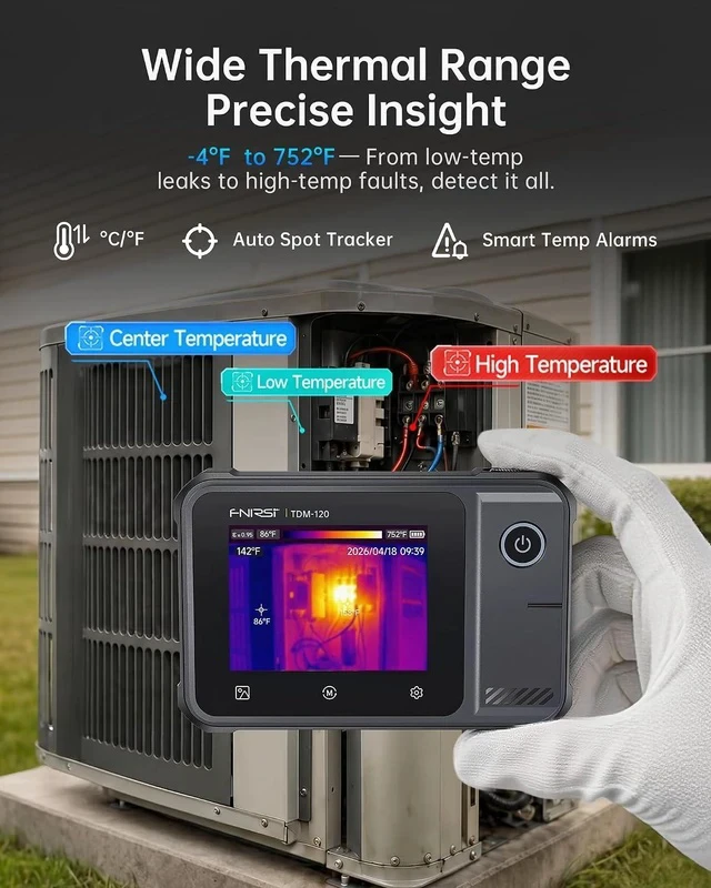 Alt view image 5 of 7 - TDM-120 Thermal Imaging 120x90 IR Resolution, -4°F752°F Temp