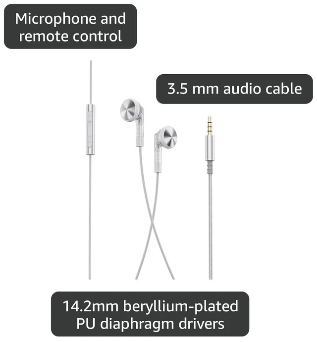 Alt view image 3 of 3 - FF1 3.5mm HiFi Music Wired Bass Earbud 14.2mm Dynamic HD Microphone Earphone for Gaming Meeting Video (Translucent)