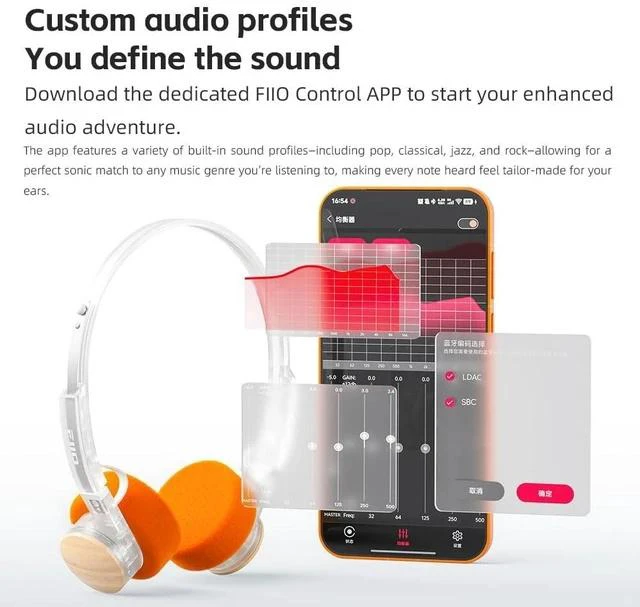Alt view image 7 of 7 - EH11 Retro On-Ear Bluetooth Headphones, LDAC Hi-Res Wireless, Lightweight 92g, 30H Playtime, Dual Device Connection, App EQ & Gaming Mode, Built-in Mic (Burgundy)