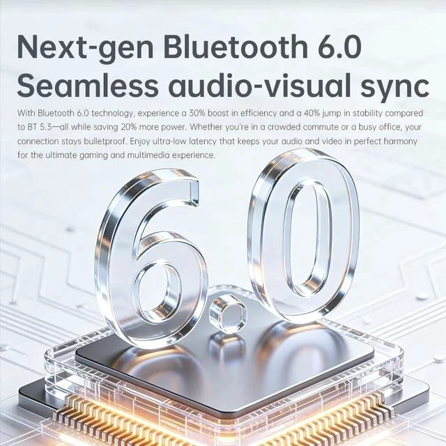 Alt view image 3 of 7 - JN3 Noise Cancelling Headphones, LDAC Hi-Res Audio, 115H Battery Life, Bluetooth 6.0, Deep Bass, Spatial Audio, Over-Ear Wireless Headphones with Mic (Black)