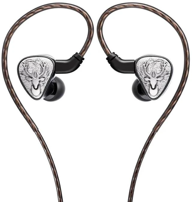 Main image of FH3 LUMI Hybrid IEM Earphones, 1DD + 2BA Triple Driver in-Ear Monitors, Vintage Vocal Tuning, Cashmere Wood Fiber Diaphragm, Detachable Cable(Silver)