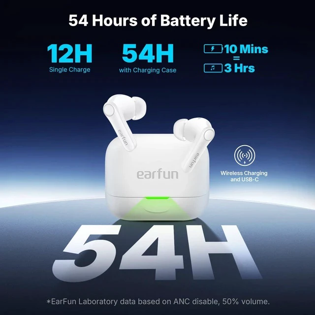 Alt view image 6 of 6 - Air Pro 4+ Adaptive Noise Cancelling Wireless Earbuds, Dual Drivers