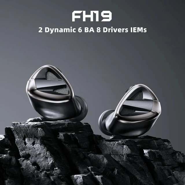 Alt view image 2 of 7 - FH19 HiFi IEM Earphone| 2 Dynamic+ 6 BA Hybrid Driver IEM, Detachable MMCX Headphone Cable for Musician Audiophile