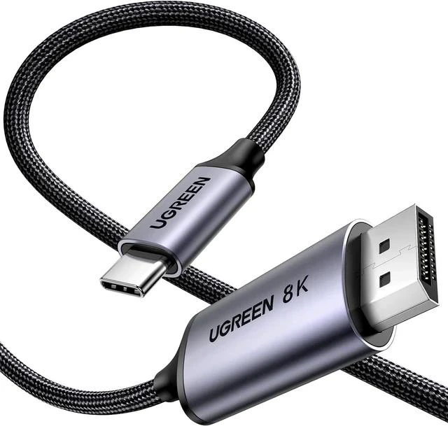 Alt view image 7 of 7 - UGREEN USB C to DisplayPort 1.4 Cable 8K@60Hz 4K@240Hz Thunderbolt 4/3 to DP Cord Bundle with Bidirectional USB C to DisplayPort 1.4 Cable