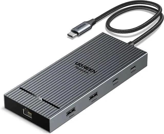 Main image of UGREEN 10 in 1 USB C Docking Station Dual 4K Monitor, Revodok USBC Hub with 2 HDMI, USB A&C 3.2 Ports, SD/TF Card Reader, PD 100W Charging, USB C Dock with 1Gbps Ethernet for Dell, HP, XPS and More