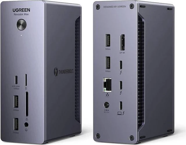 Main image of UGREEN Revodok Max 213 Thunderbolt 4 Dock, 13-in-1 40Gbps Docking Station with Dual 4K@60Hz or Single 8K Display, 90W Charging for Laptop, 2.5GbE, SD/TF 4.0 for MacBook Windows PC Laptops and More