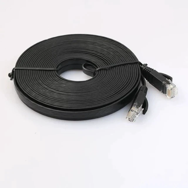 Alt view image 4 of 5 - Ultra-Thin Gigabit CAT6 Pure Copper Flat Ethernet Cable Slim Network Patch Cord for High-Speed Broadband, Computer & Home/Office Use - 0.5m
