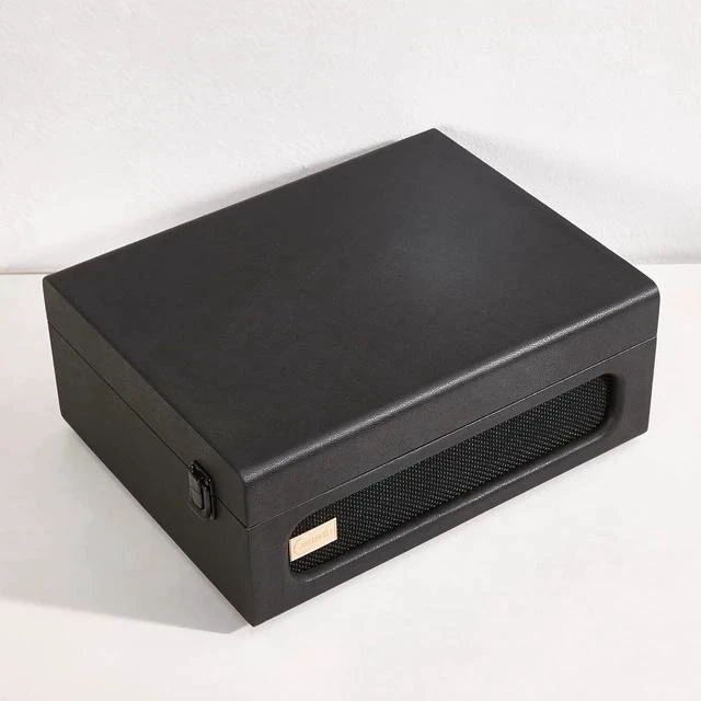Alt view image 5 of 7 - Coryphaeus Vinyl Record Player 3-Speed Bluetooth Input and Output Built-in Speakers with Magnetic Cartridge Auto Off (Black Green)