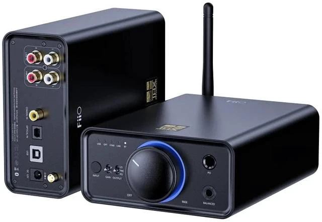 Main image of K7BT Balanced HiFi DAC Bluetooth Headphone Amplifier AK4493S*2, XMOS XU208 PCM384kHz DSD256,USB/Optical/Coaxial/RCA Inputs, 6.35mm/4.4mm Output(US Plug)