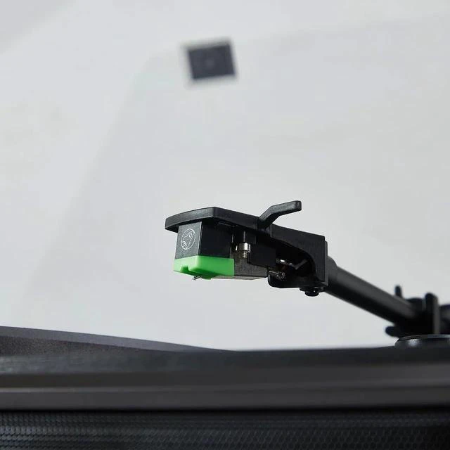 Alt view image 3 of 6 - High Fidelity Bluetooth Record Player with Built-in Speakers Belt Drive Vinyl Turntable with Moving Magnet Cartridge, Bluetooth Input Output and Aux-in (Black)
