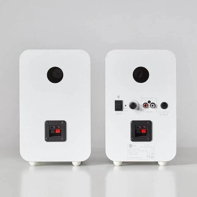 Alt view image 3 of 7 - Polaris II Bluetooth Turntable System | All-White Modular Design with LED-Illuminated Platter, Rocket Magnet Cartridge, Bluetooth Output & 40 W Bookshelf Speakers