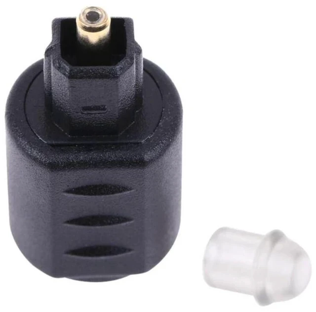 Alt view image 4 of 6 - TOSLINK Optical Audio Adapter Square to Round 3.5mm, TOSLINK Square Male to 3.5mm Round Female SPDIF Optical Audio Converter Connector