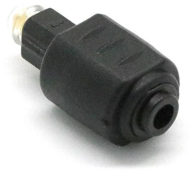 Alt view image 5 of 6 - TOSLINK Optical Audio Adapter Square to Round 3.5mm, TOSLINK Square Male to 3.5mm Round Female SPDIF Optical Audio Converter Connector