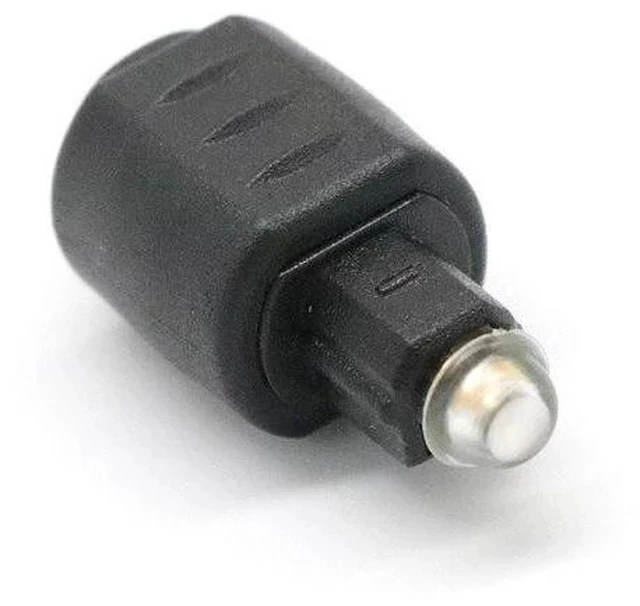 Alt view image 6 of 6 - TOSLINK Optical Audio Adapter Square to Round 3.5mm, TOSLINK Square Male to 3.5mm Round Female SPDIF Optical Audio Converter Connector