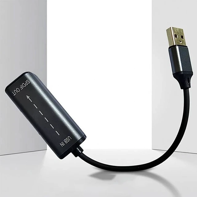 Alt view image 2 of 2 - Aluminum USB-A to TOSLINK Optical Audio Adapter USB Male to SPDIF Fiber Female, Digital Audio Signal Converter, PCM Support for Soundbars / DAC / AV Receivers
