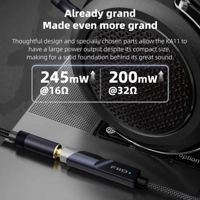 Alt view image 3 of 7 - KA11 USB C to 3.5mm Audio Adapter 32bit/384KHz, USB Type C Dongle HiFi DAC Amplifier for Android/iOS/Windows/Mac (Black, TC)