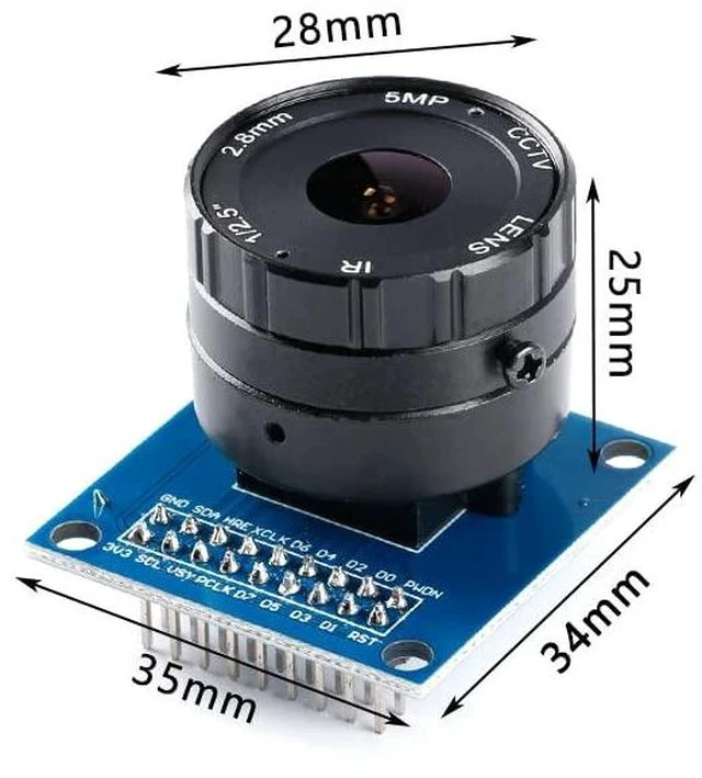 Alt view image 4 of 4 - OV7670 Camera Module 3.3V with Adjustable Macro, Universal CS Adapter, SCCB IIC Interface, RGB YUV Output for DIY Projects