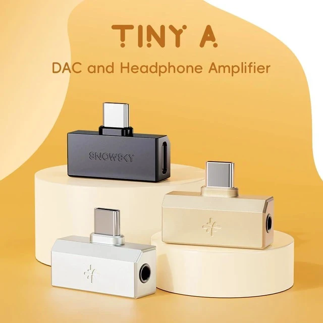 Alt view image 2 of 7 - /Snowsky Tiny Portable DAC & Headphone Amplifier, Hi-Res USB DAC, PEQ Precision Tuning, PCM 384kHz/DSD256 Decoding, Android App/Web Control (3.5mm + Type-C Dual Ports, Tiny A Vintage Gold)