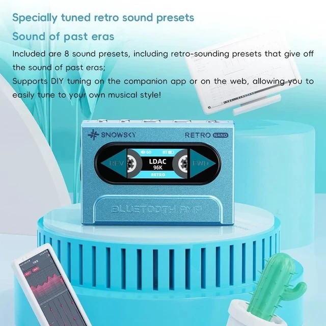 Alt view image 7 of 7 - /Snowsky Retro Nano Bluetooth USB DAC AMP with LDAC, aptX Adaptive, aptX LL (3.5mm Unbalanced & 4.4mm Balanced Output) (White)