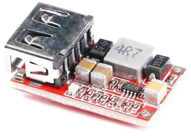 Alt view image 2 of 6 - 5pcs DC-DC Buck Step Down Converter 6-24V to 5V 3A USB Step Down Module Efficiency 97.5% Power Adapter for Car Power USB Mobile Phone Charger