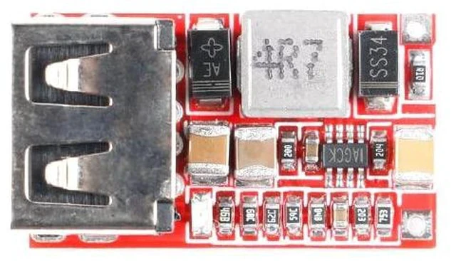 Alt view image 3 of 6 - 5pcs DC-DC Buck Step Down Converter 6-24V to 5V 3A USB Step Down Module Efficiency 97.5% Power Adapter for Car Power USB Mobile Phone Charger