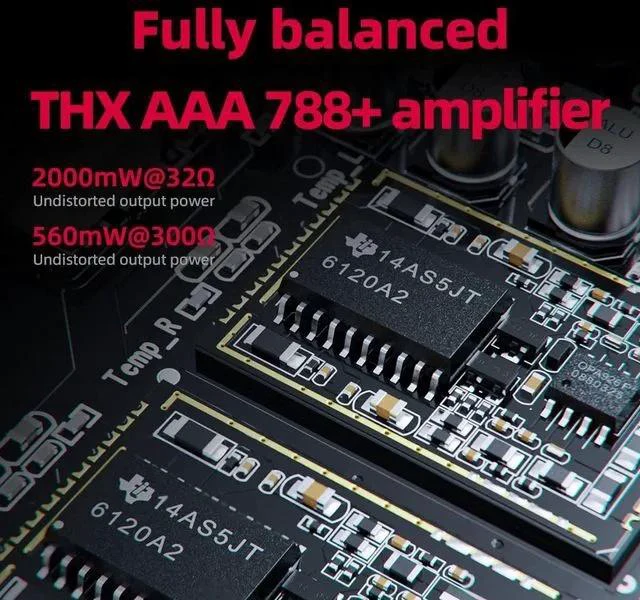 Alt view image 6 of 7 - K7BT Balanced HiFi DAC Bluetooth Headphone Amplifier AK4493S*2, XMOS XU208 PCM384kHz DSD256,USB/Optical/Coaxial/RCA Inputs, 6.35mm/4.4mm Output(US Plug)