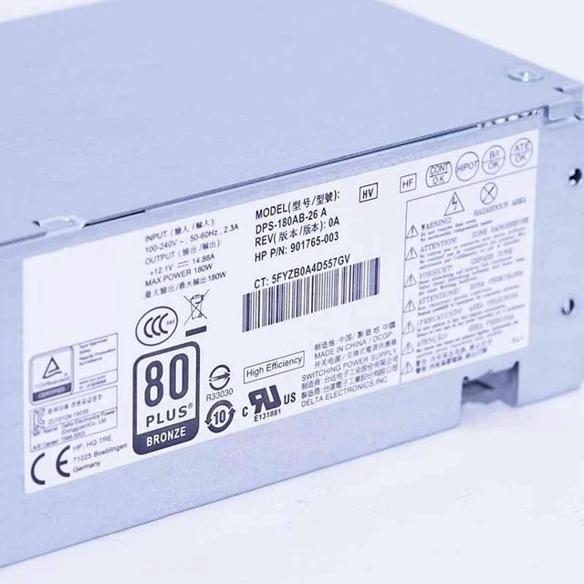 Alt view image 5 of 5 - DPS-180AB-26 A 901765-003 DPS-180AB-26A 180W Original New Power Supply for H P Pro Desk 600G3 280G3 400G5 SFF