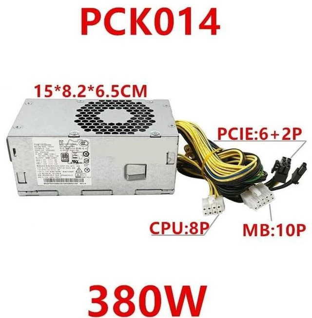Alt view image 2 of 3 - PCK014 PSU for Len OVO B460 P340 510 E77 M6600 10Pin 380W Power Supply