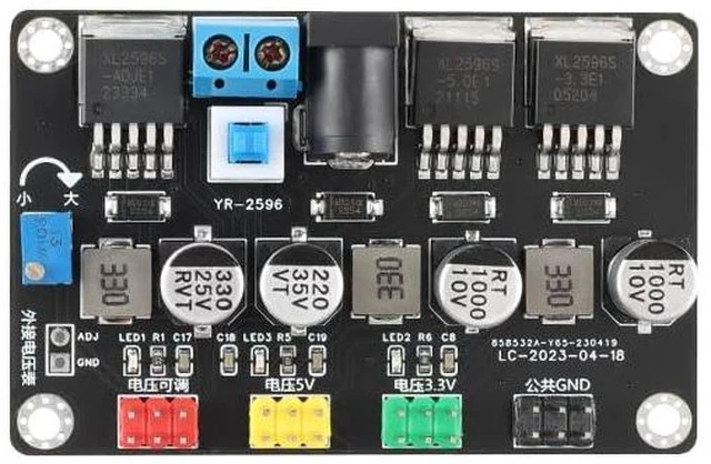 Alt view image 3 of 5 - LM2596 DC to DC Adjustable Converter Voltage Regulator DC3.3V DC5V 7-30V Power Supply Converter Module YR-2596