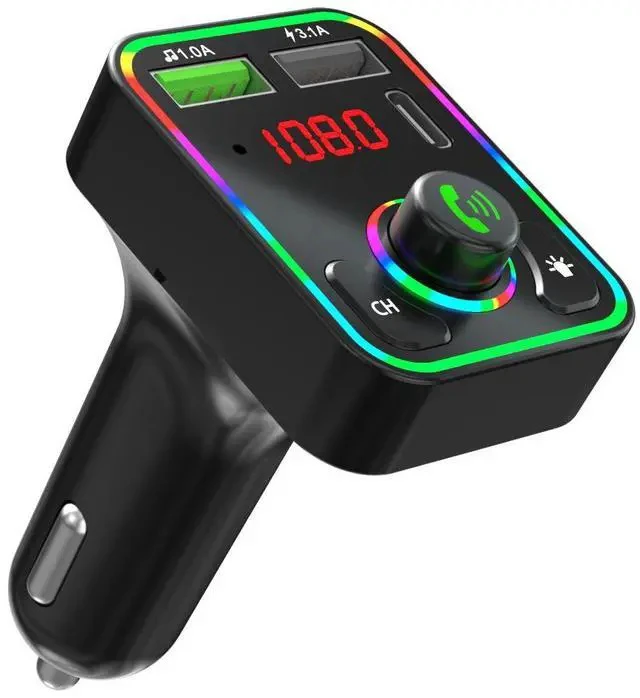 Alt view image 2 of 7 - F3 Car Bluetooth MP3 Player FM Transmitter, U-Disk Music Player, PD Fast Charger, Hands-Free Call Receiver