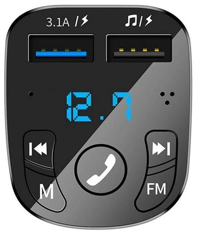 Alt view image 2 of 6 - Multifunctional Car MP3 Player FM Bluetooth Receiver, Music Streaming via U-Disk, Dual USB Fast Charging Car Accessory