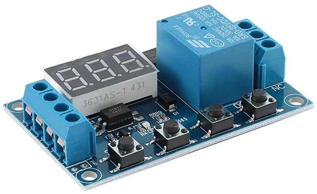 Alt view image 2 of 4 - DC 6-30V Timer Relay with LCD Display, 1 Channel Delay Controller Module, Type-C Interface, Power Off Cycle Timer